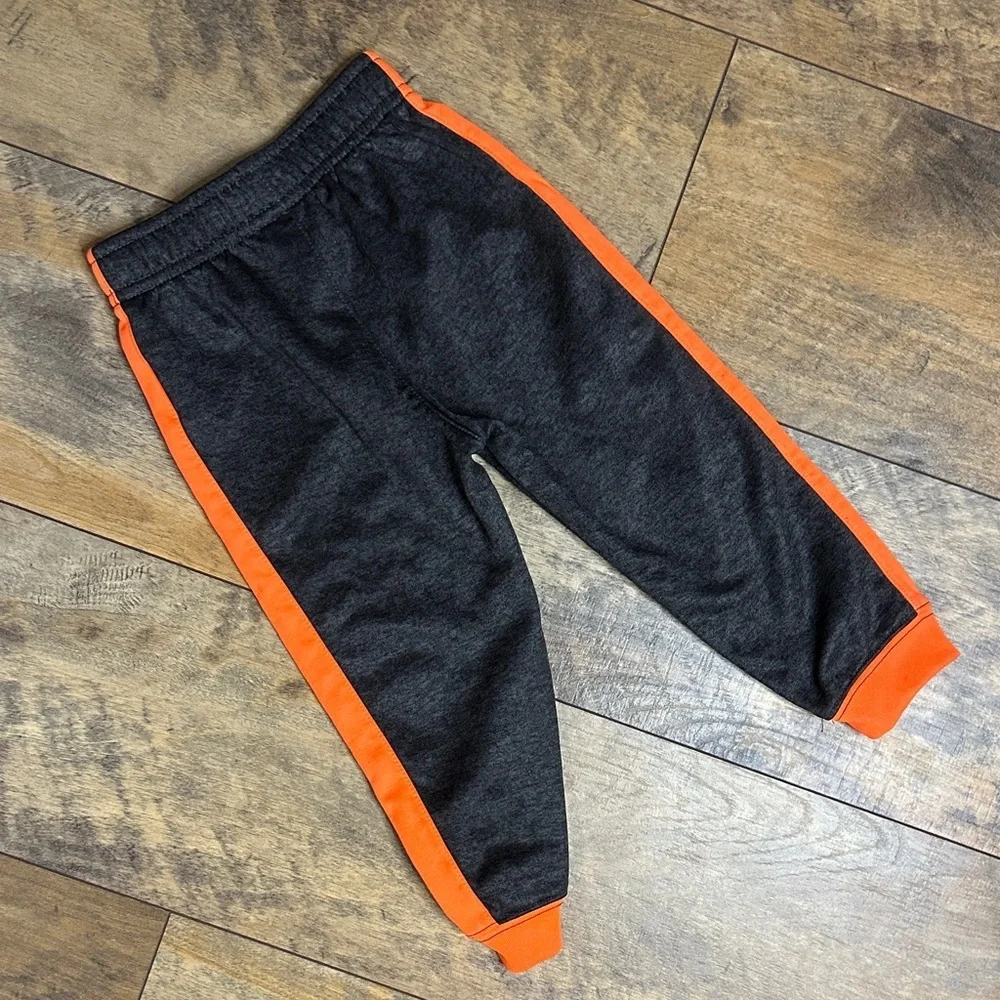Nike Baby Dark Gray and Bright Orange Joggers, Size 24M, EUC